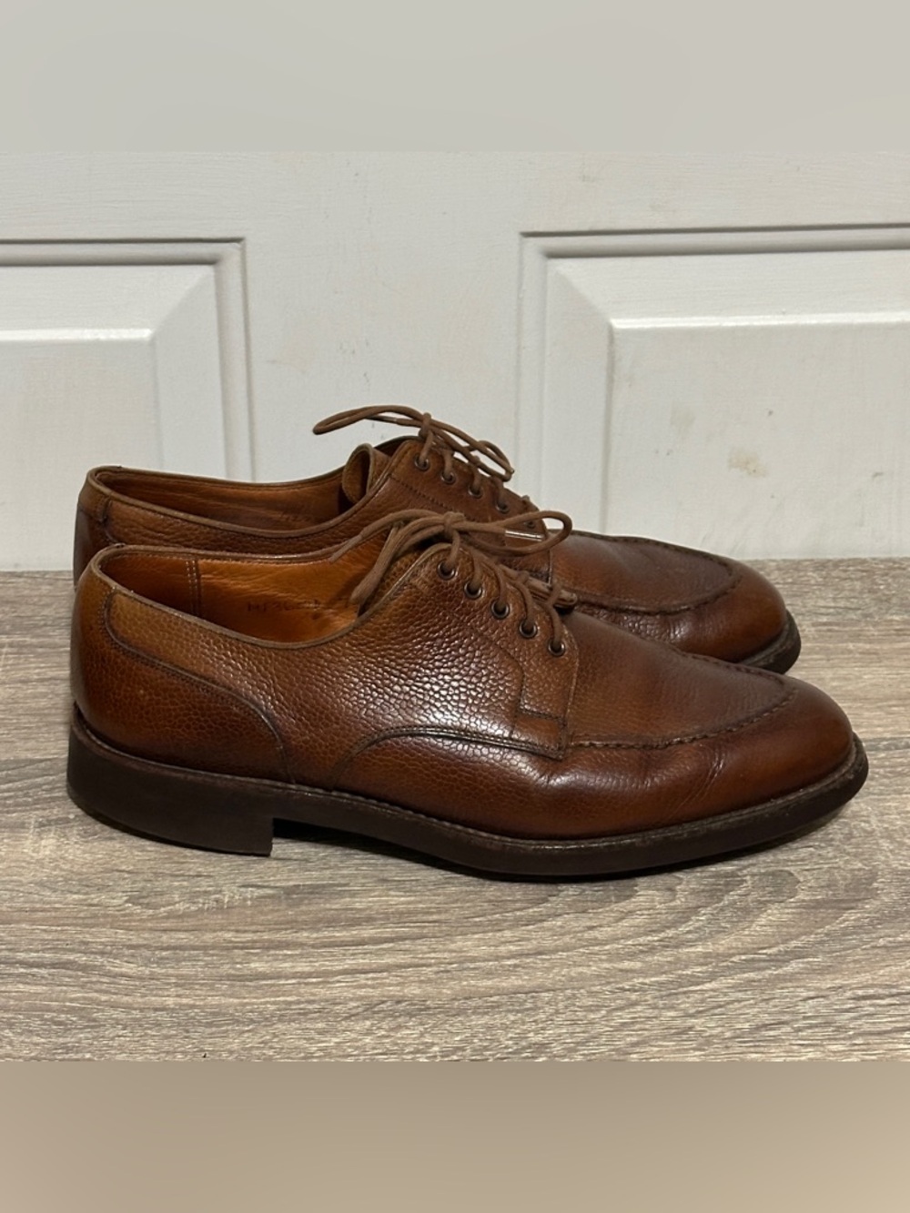 Crockett & Jones for Polo Ralph Lauren Derby Shoes brown US 7.5 D $985 Made UK